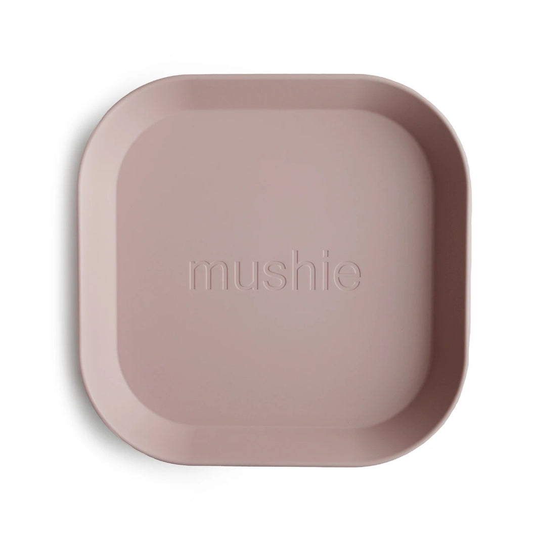 Mushie - Square Dinnerware Plates, Set of 2 (Blush)