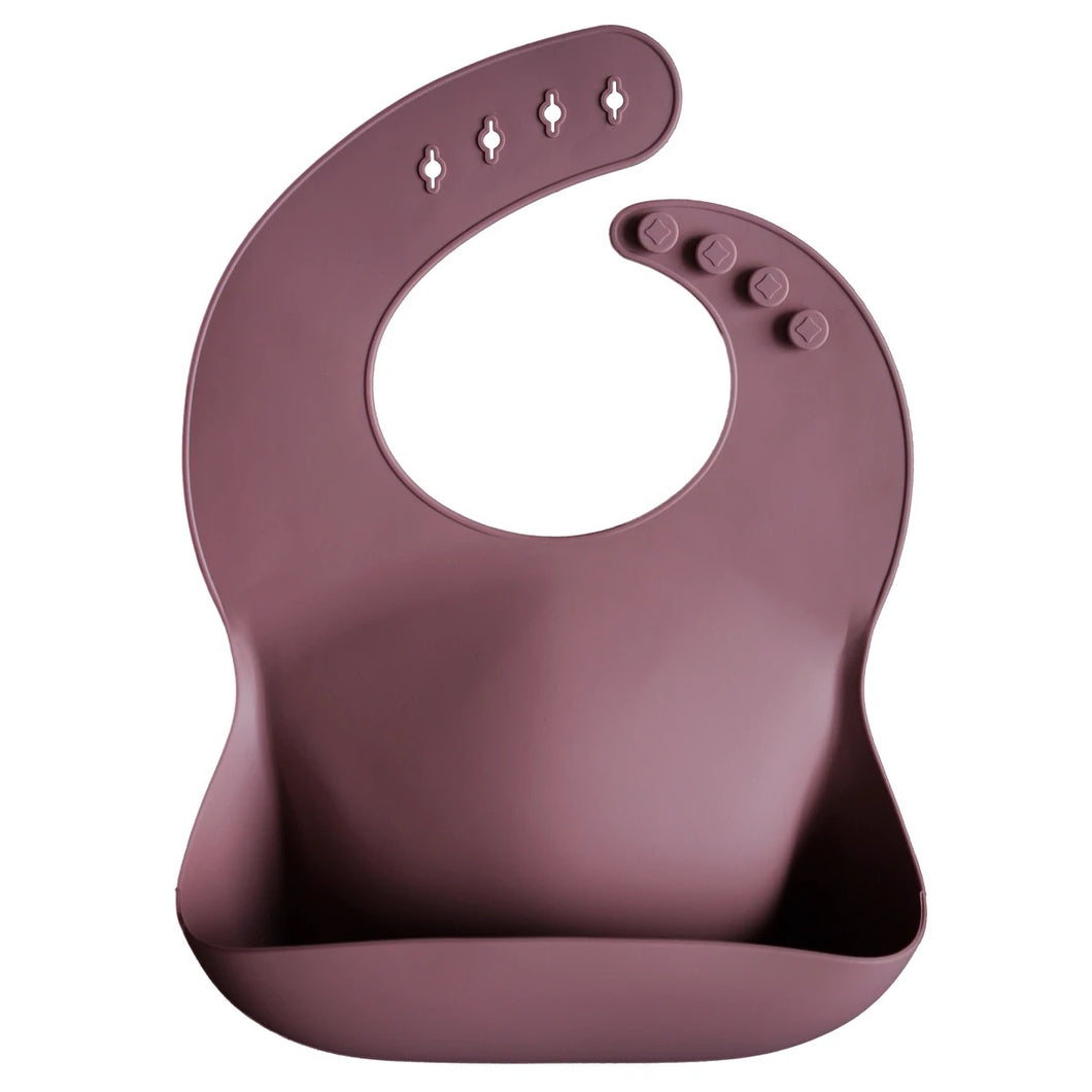 Mushie - Silicone Baby Bib (Dusty Rose)