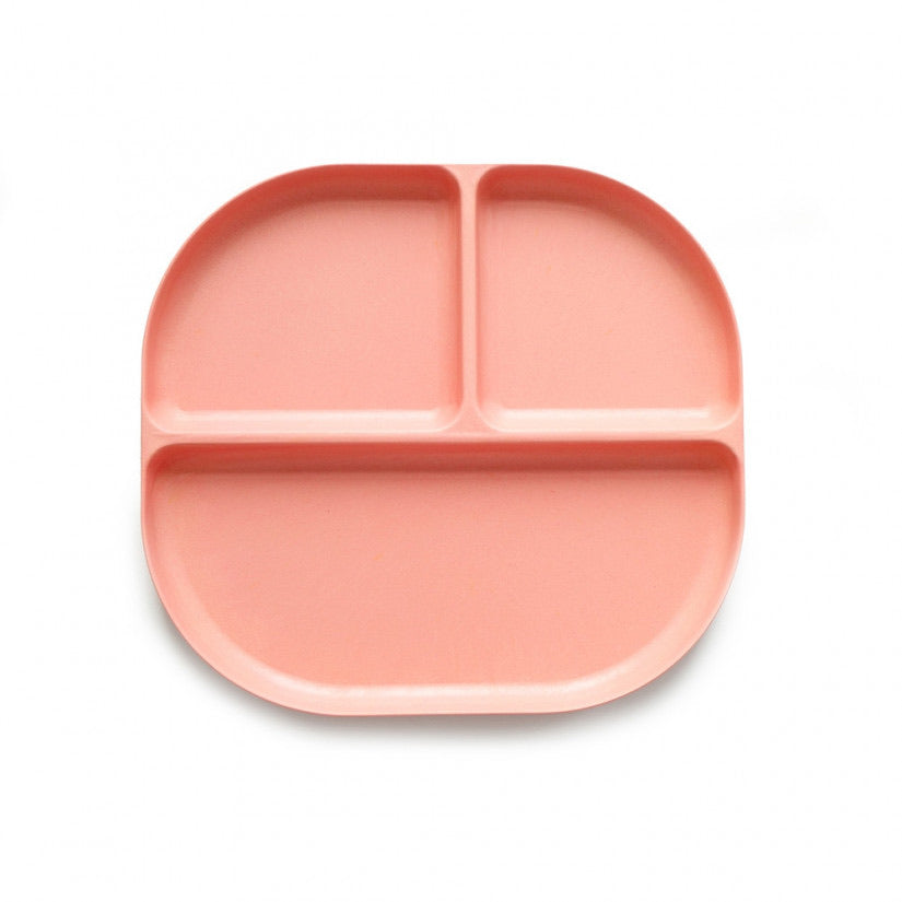 Bamboo Kids Divided Plate - Coral